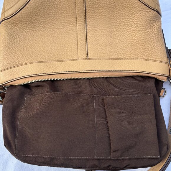 Coach Convertible Strap Tan Leather Shoulder Bag F12321 - Picture 6 of 8